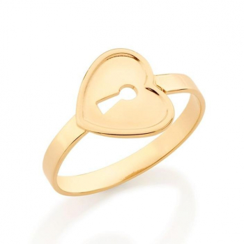 Anel Coração com Fechadura - Rommanel