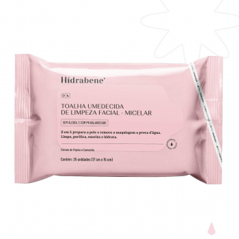 Toalha Umedecida de Limpeza Facial Micelar - Hidrabene