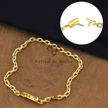 Pulseira Cadeado - Banhada a Ouro 18k