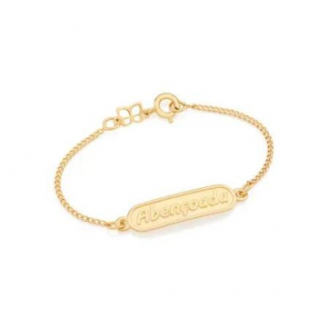 Pulseira Folheada a ouro 18k - abençoada - Rommanel