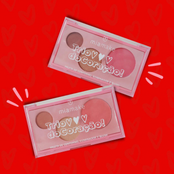 Paleta Trio do Coração - Mia Make