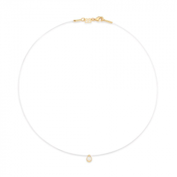 Gargantilha Formada por Fio de Nylon com Zircônia - Rommanel